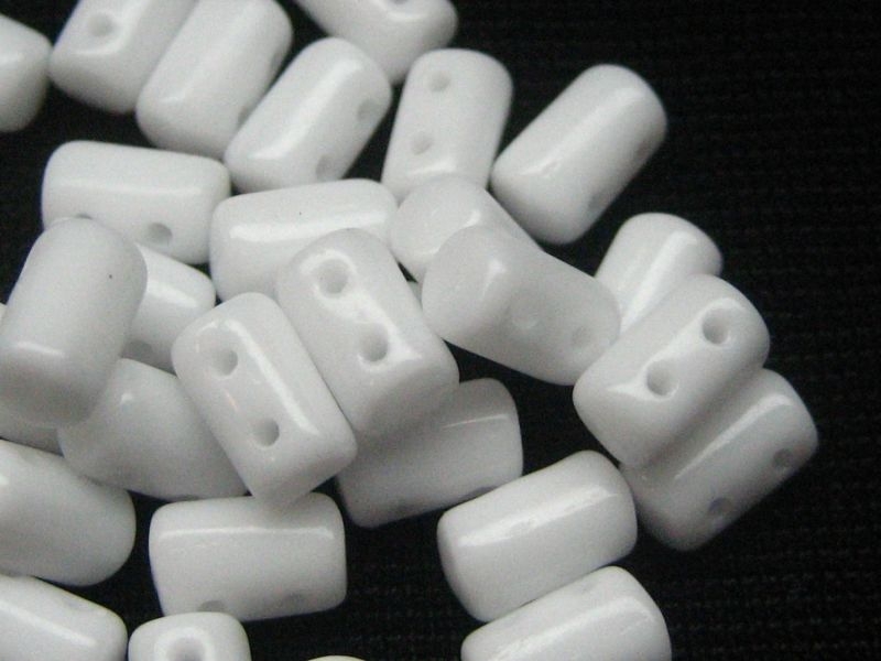 Rulla Beads White Opaque Weiss Glasperlen 10g