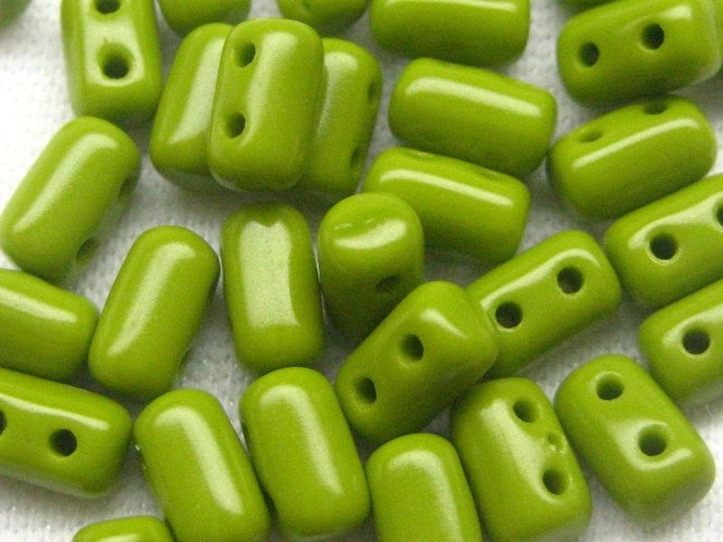 Rulla Beads Olivine Opaque grün Glasperlen 10g