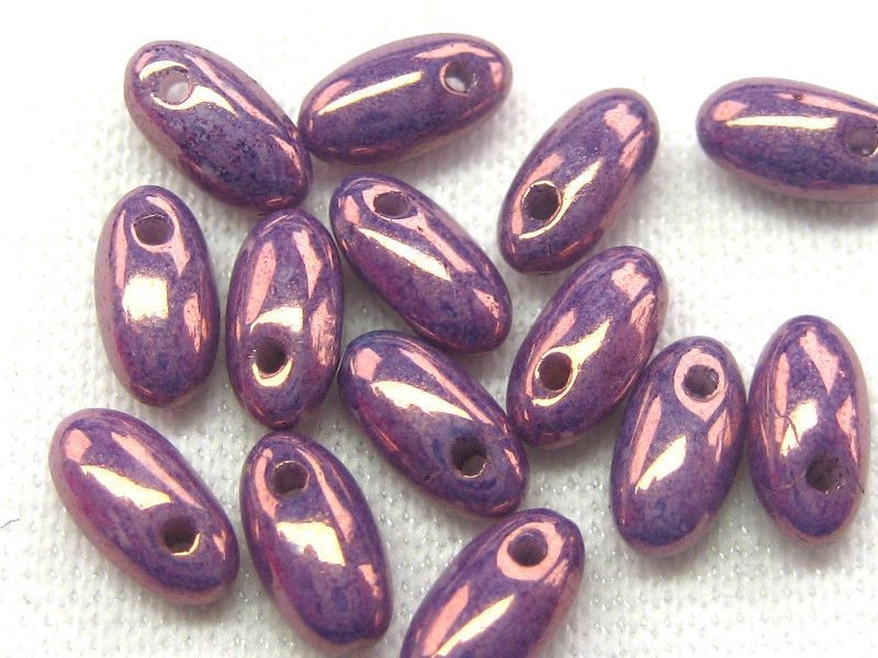 6mm Rizo Beads Lila Vega Luster Glasperlen 10g