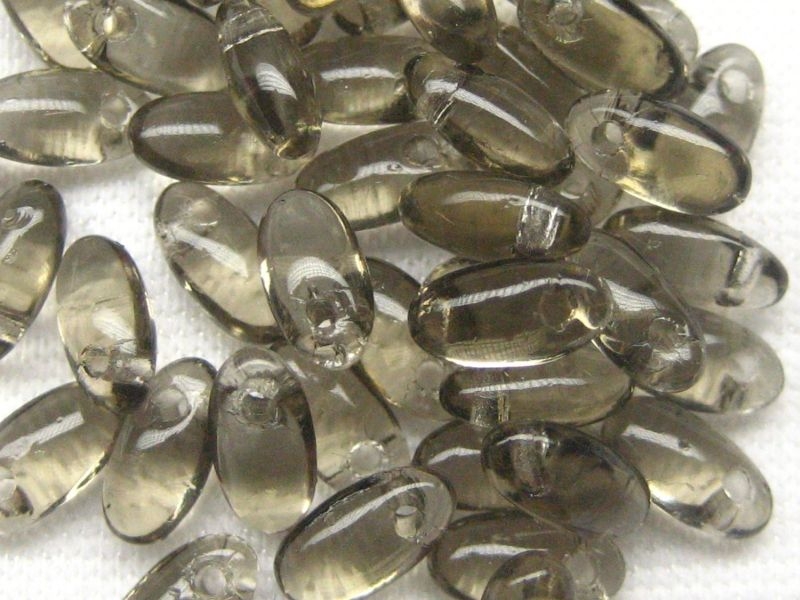 6mm Rizo Beads Black Diamond grau Glasperlen 10g