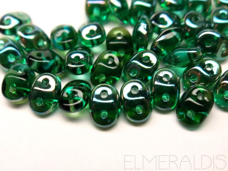 10g Super Duos Emerald Celsian Luster