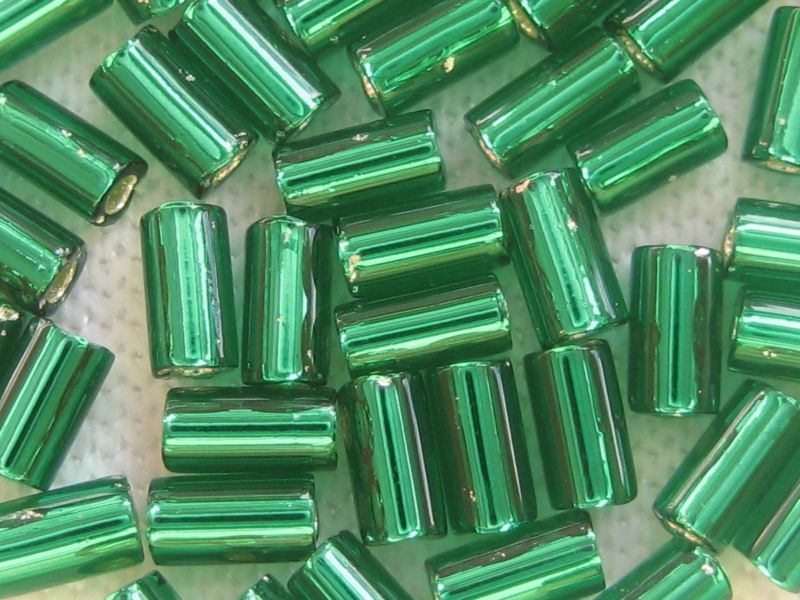 3mm Stiftperlen TOHO Silver Lined Green Emerald 10g