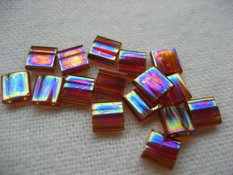 5g Miyuki Tila Beads Topaz AB