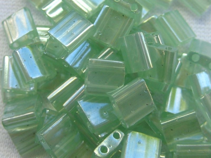 5g Miyuki Tila Beads Sea Foam Green Luster