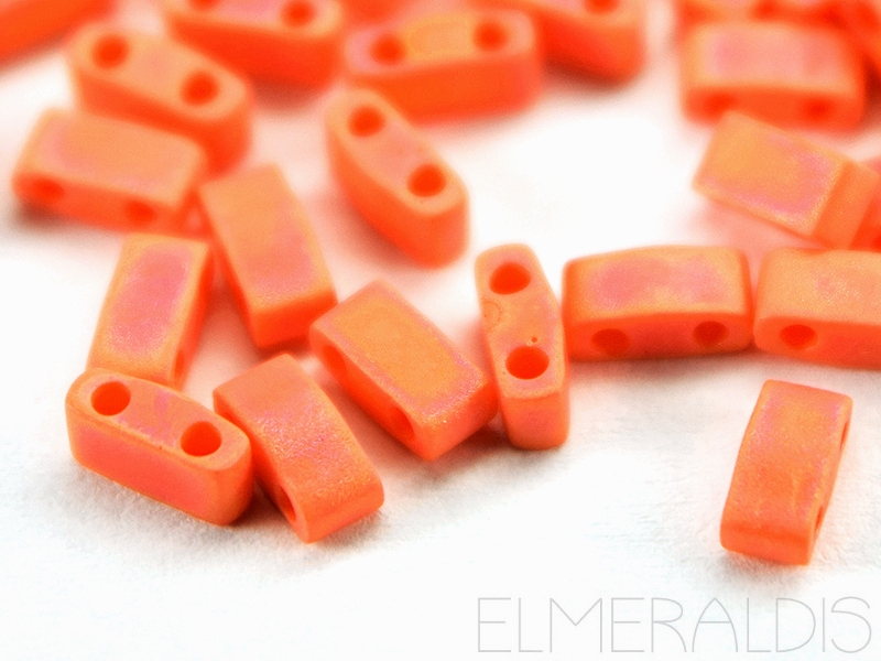 5g Tila Half Beads Miyuki Orange Matte AB Opaque