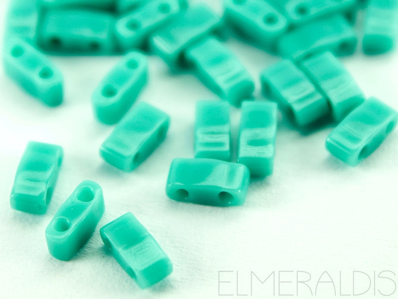 5g Tila Half Beads Miyuki Opaque Turquoise Green