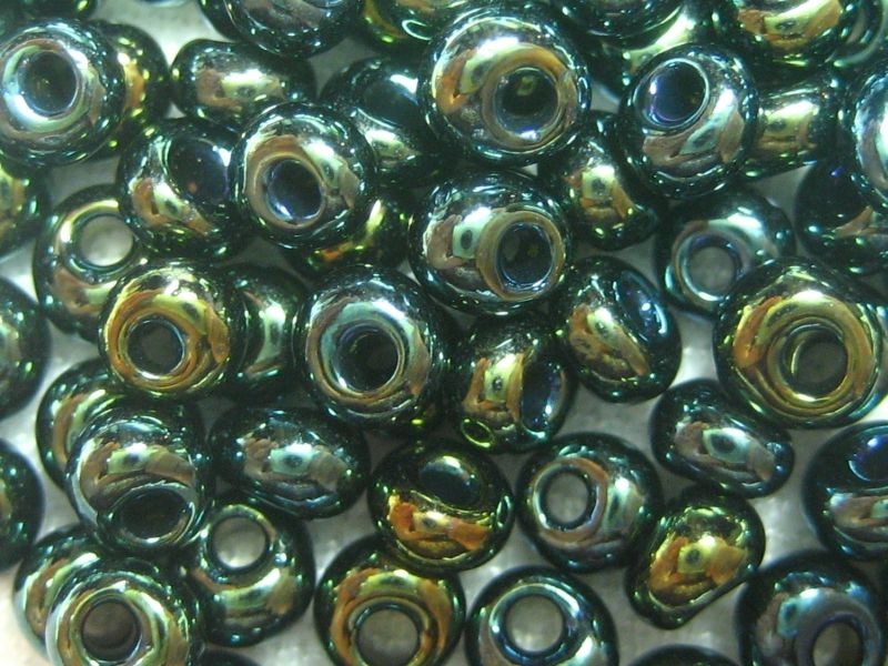 3mm 10g TOHO Magatama Metallic Iris Green Brown