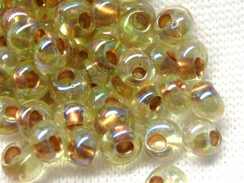 3mm Magatama TOHO Gold Lined Light Jonquil Rainbow 10g