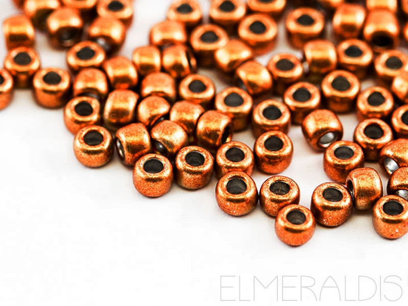 8/0 Rocailles TOHO Hybrid ColorTrends Metallic Flame orange 10g