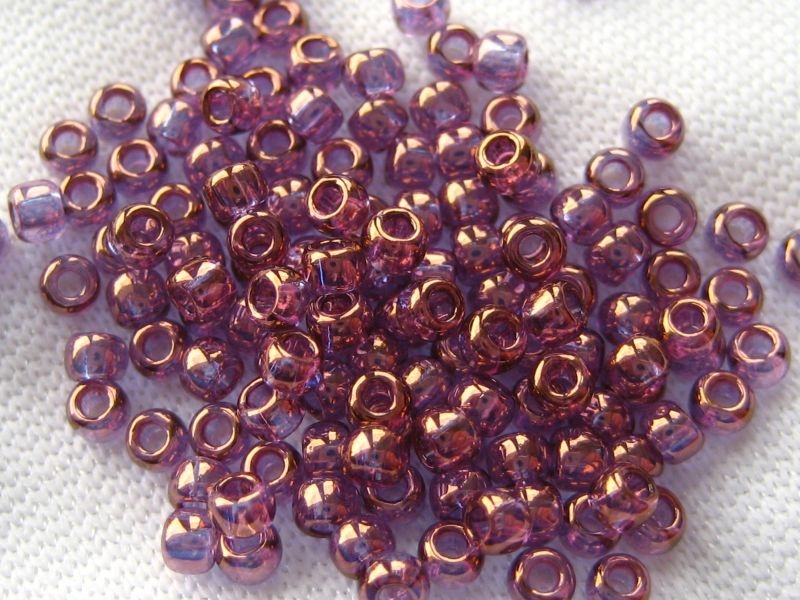 11/0 10g TOHO Rocailles Gold Luster Lilac