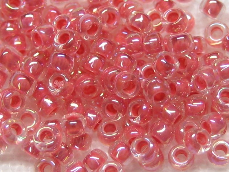 15/0 10g TOHO Rocailles RB Crystal Salmon Lined