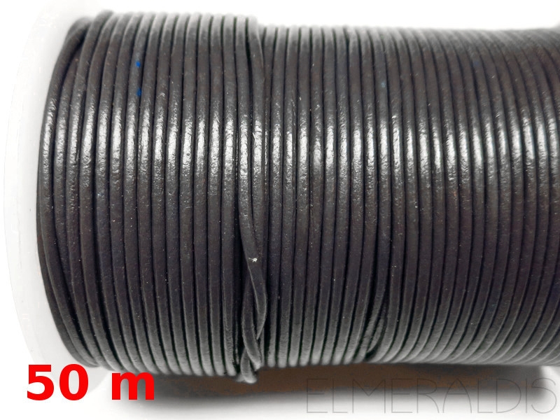 1 mm Lederband Dark Grey Gray dunkelgrau 50m