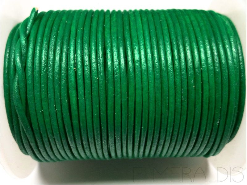 1,5 mm Lederband Apple Green grün 1m