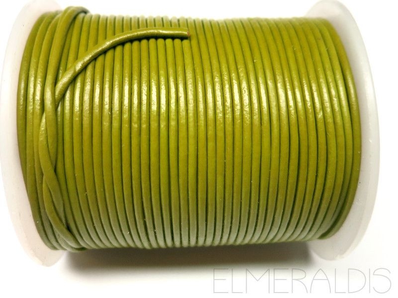 1,5 mm Lederband Light Pistachio Green grün 1 m