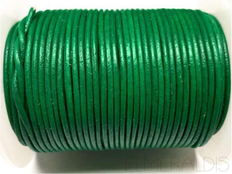 2 mm Lederband Apple Green grün 1m