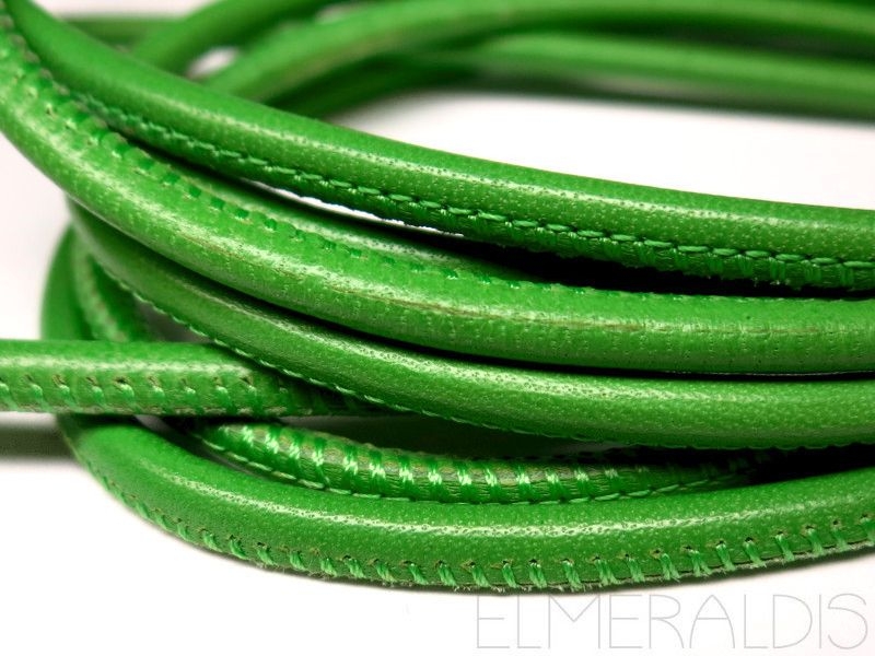 4mm Nappa Lederband Leaf Green grün 20cm