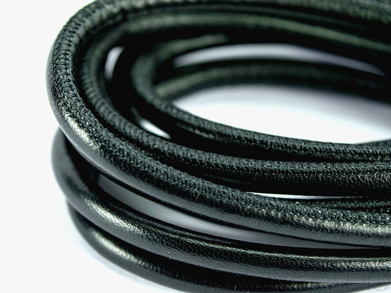 6mm Nappa Lederband Black schwarz 20cm