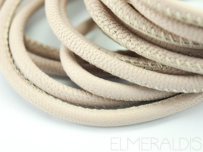 6mm Nappa Lederband Ivory beige 20cm