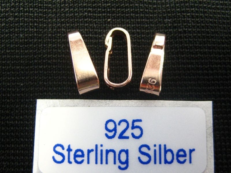 8,5 mm Schlaufe offen 925 Silber Rosegold