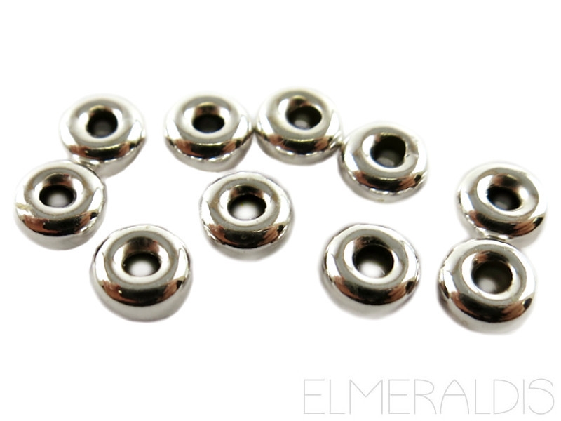 4,5 mm Hohlringe O-Beads 925 Silber poliert 5x