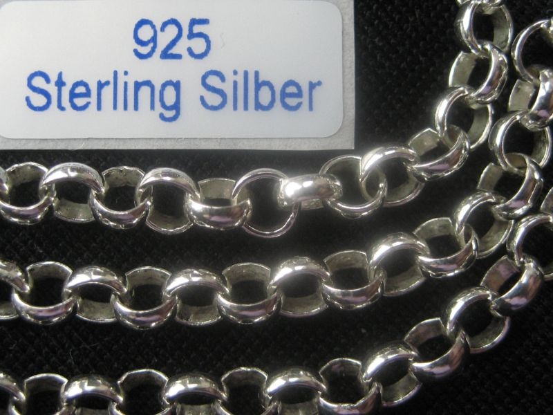 10 cm Ankerkette 925 Silber 3,8 mm