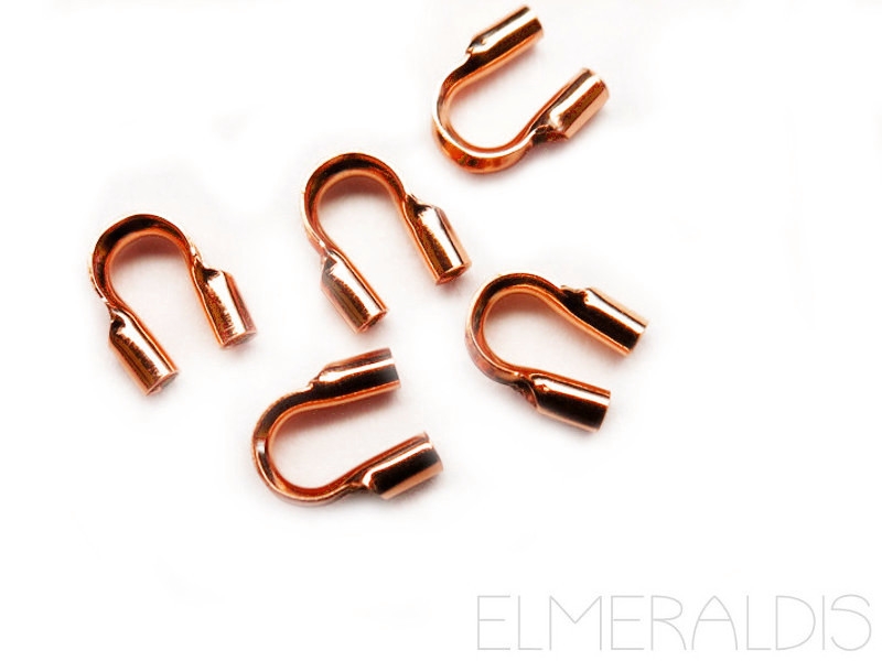 0,5 mm Drahtschutz 925 Silber Rosegold vergoldet 2x