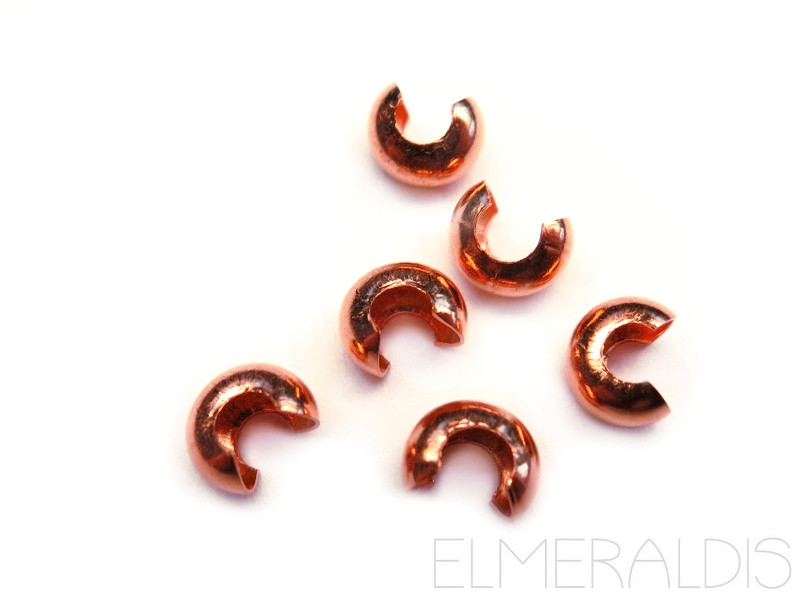 4mm Kaschierkugeln 925 Silber Rosegold vergoldet 2x