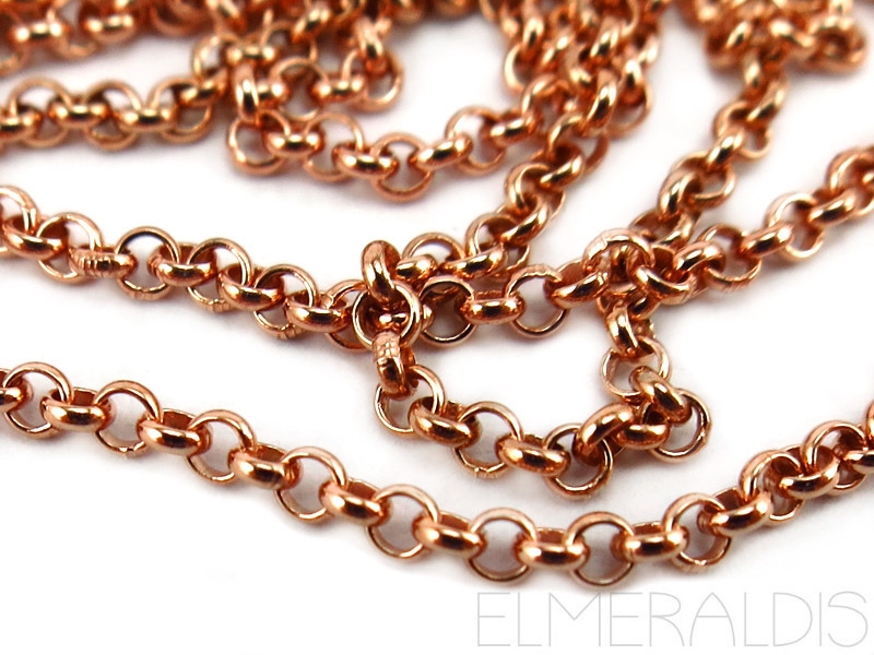 10 cm Ankerkette 925 Silber Rose Gold 1,8 mm